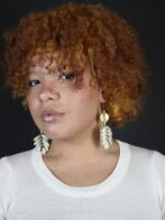 Boucles d'oreilles en Poids Akan et cascade de cauris