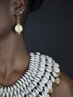 Boucles d'oreilles en Poids Akan Soleil