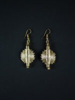 Boucles d'oreilles en Poids Akan Soleil
