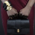 Jojo Creation_Sac en cuir avec Poids Akan_Petit