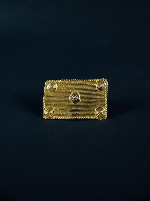 Bague en Poids Akan rectangulaire - Grand format - Pièce unique