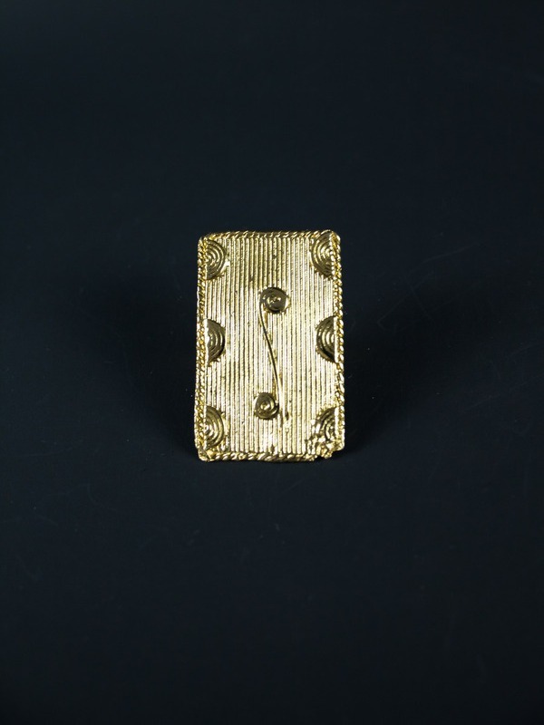 Bague en Poids Akan rectangulaire - Grand format - Pièce unique