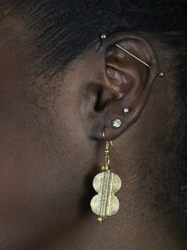 Boucles d'oreilles en Poids Akan