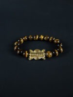 Bracelet avec oeil de tigre et Poids Akan Tam-tam