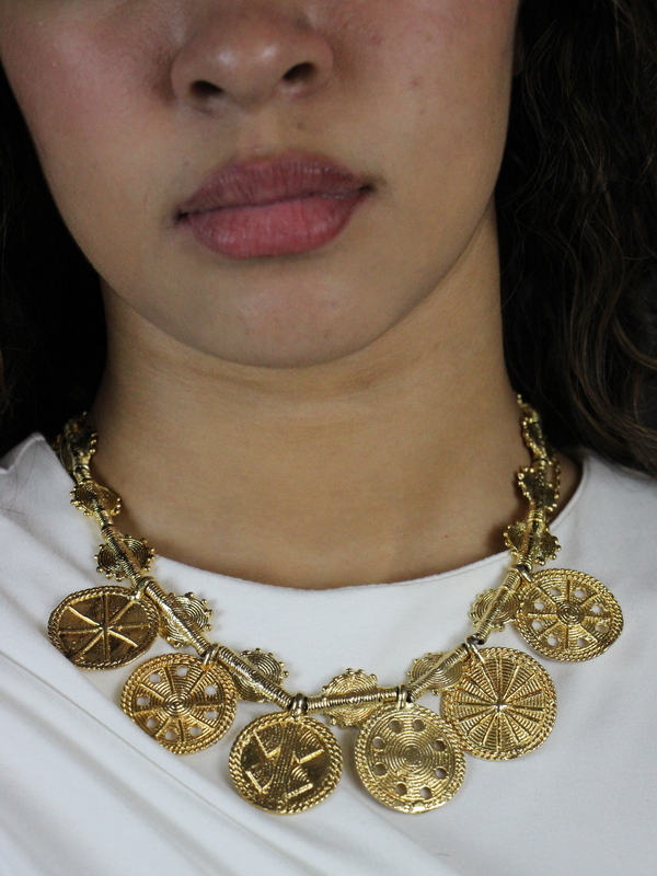 Collier mixte en Poids Akan – Bijou de tête-Bijou modulable