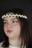 Collier en cauris mixte – bijou de tête- bijou 2-en-1