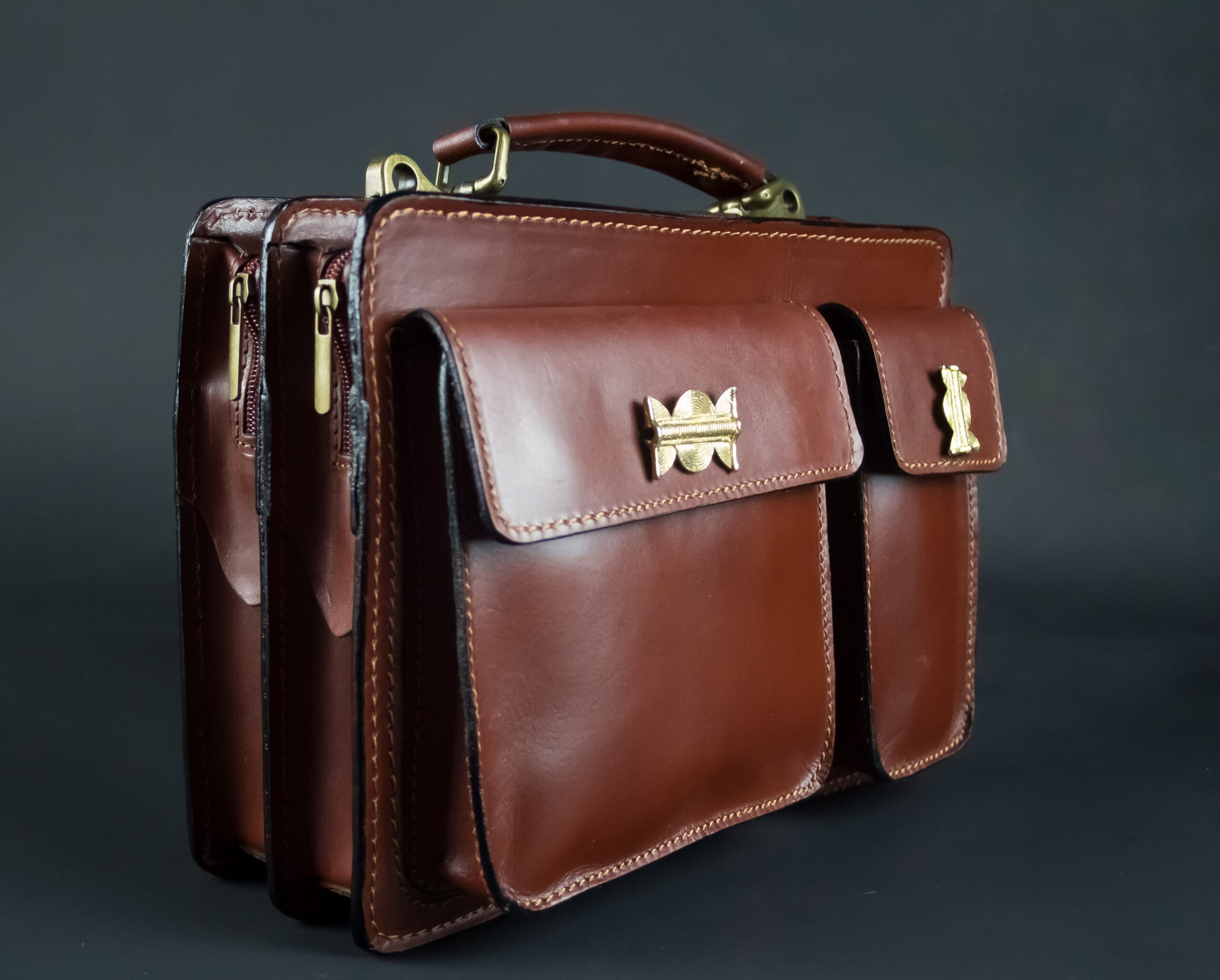 Cartable Akan Prestige marron