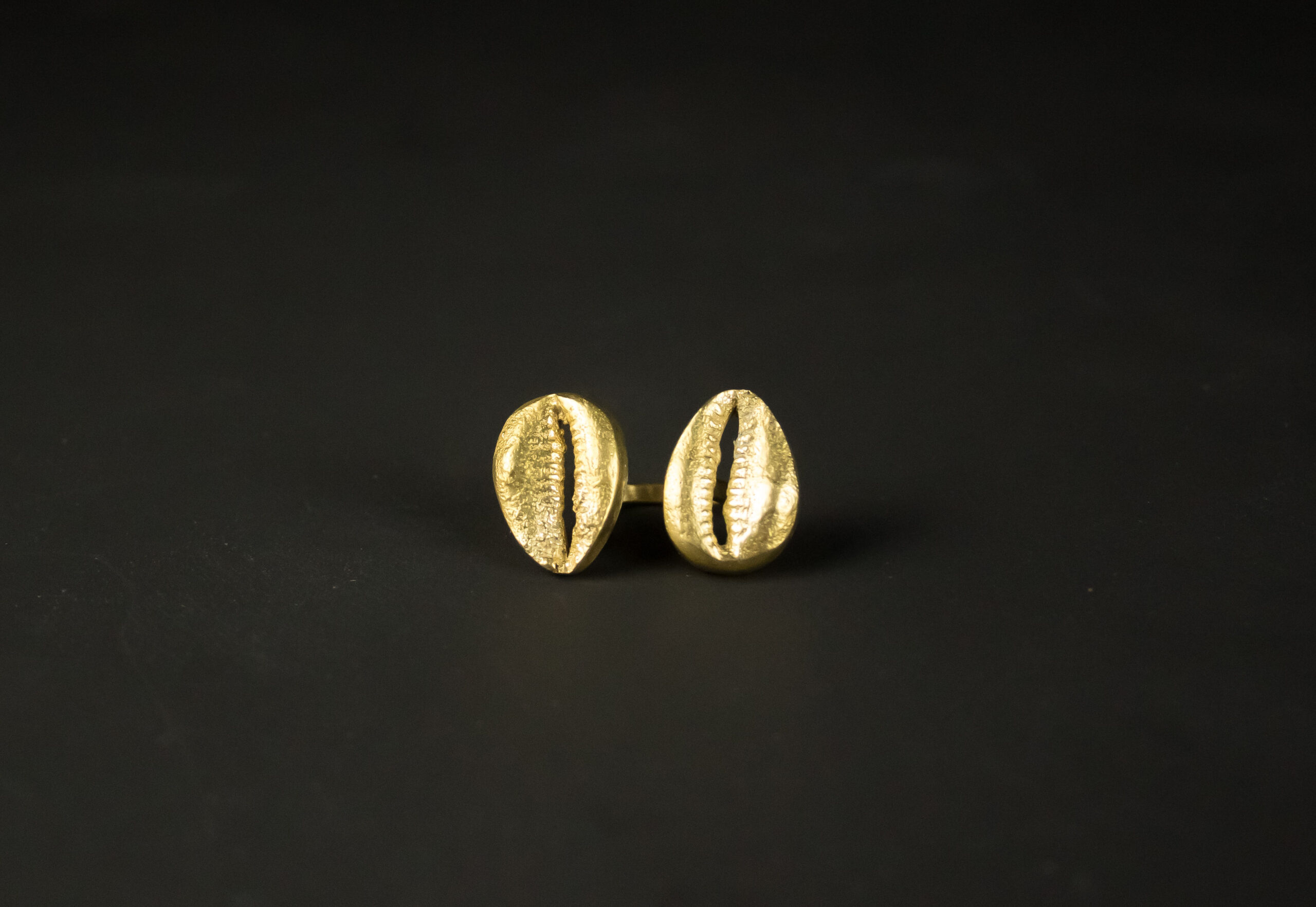 Coffret Bague et Bracelet - Cauris en bronze – Bague Cauris jumeaux