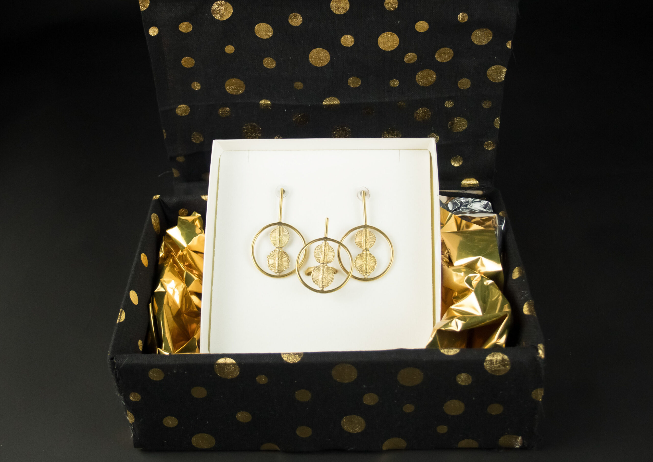 Coffret Ornement Akan de deux bijoux