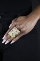 Bague en Poids Akan rectangulaire - Grand format - Pièce unique